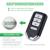 Lots of 5 Remote Car Key Fob Replacement for Honda KR5V1X fits 2016 2017 2018 2019 2020 HR-V